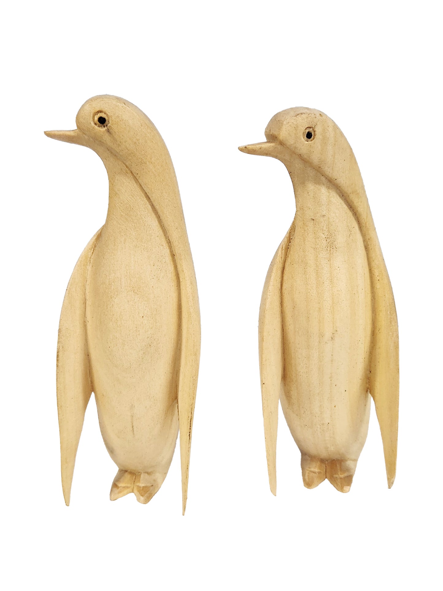 Penguin Wood Carved Statue