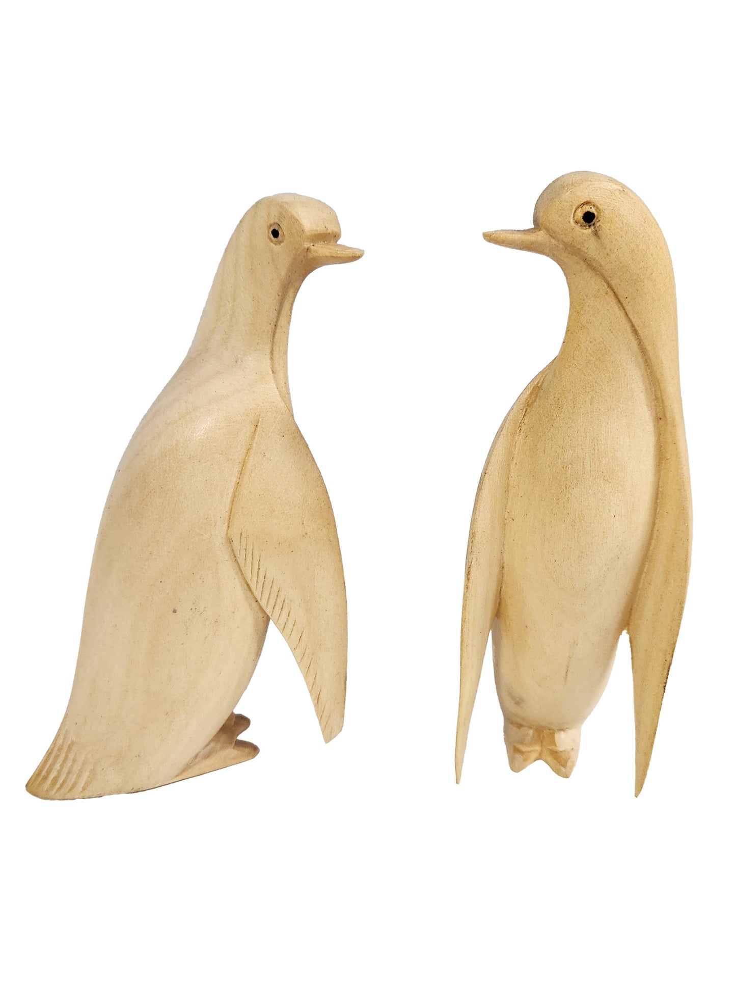 Penguin Wood Carved Statue