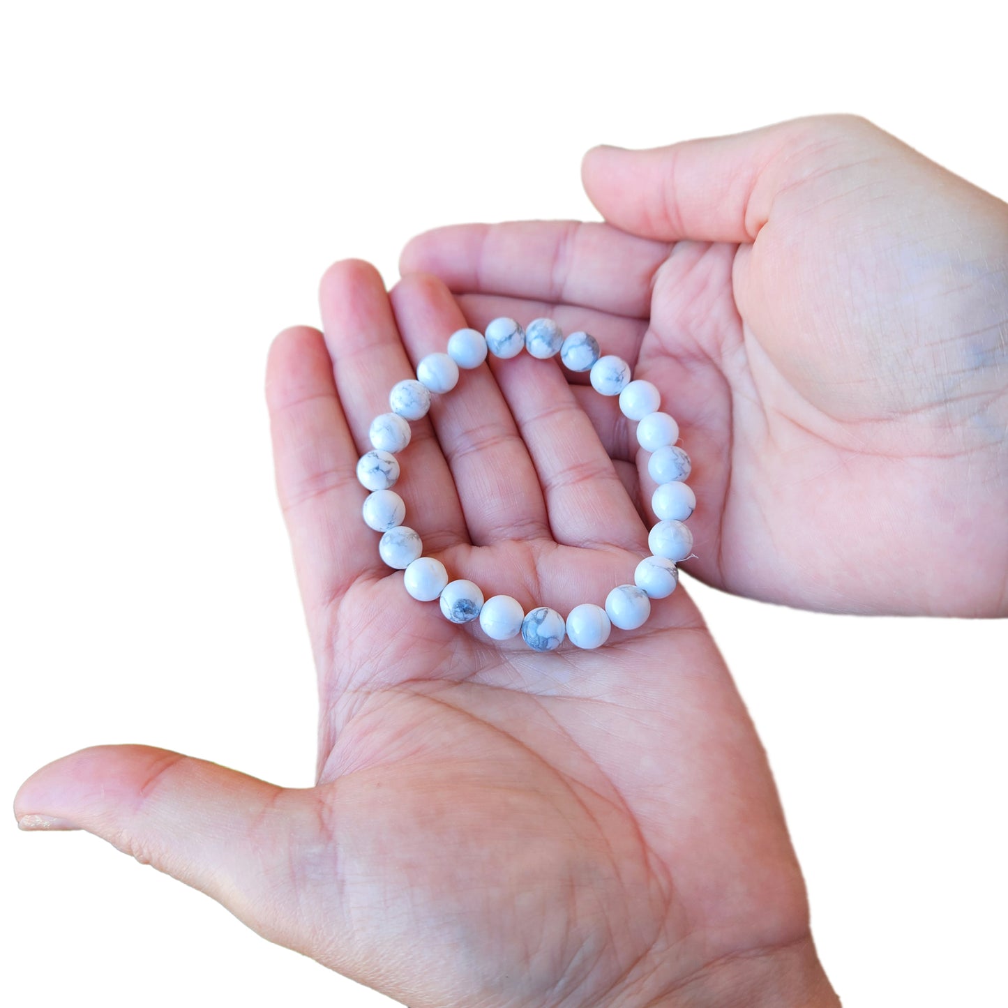 Beaded Bracelet Howlite White