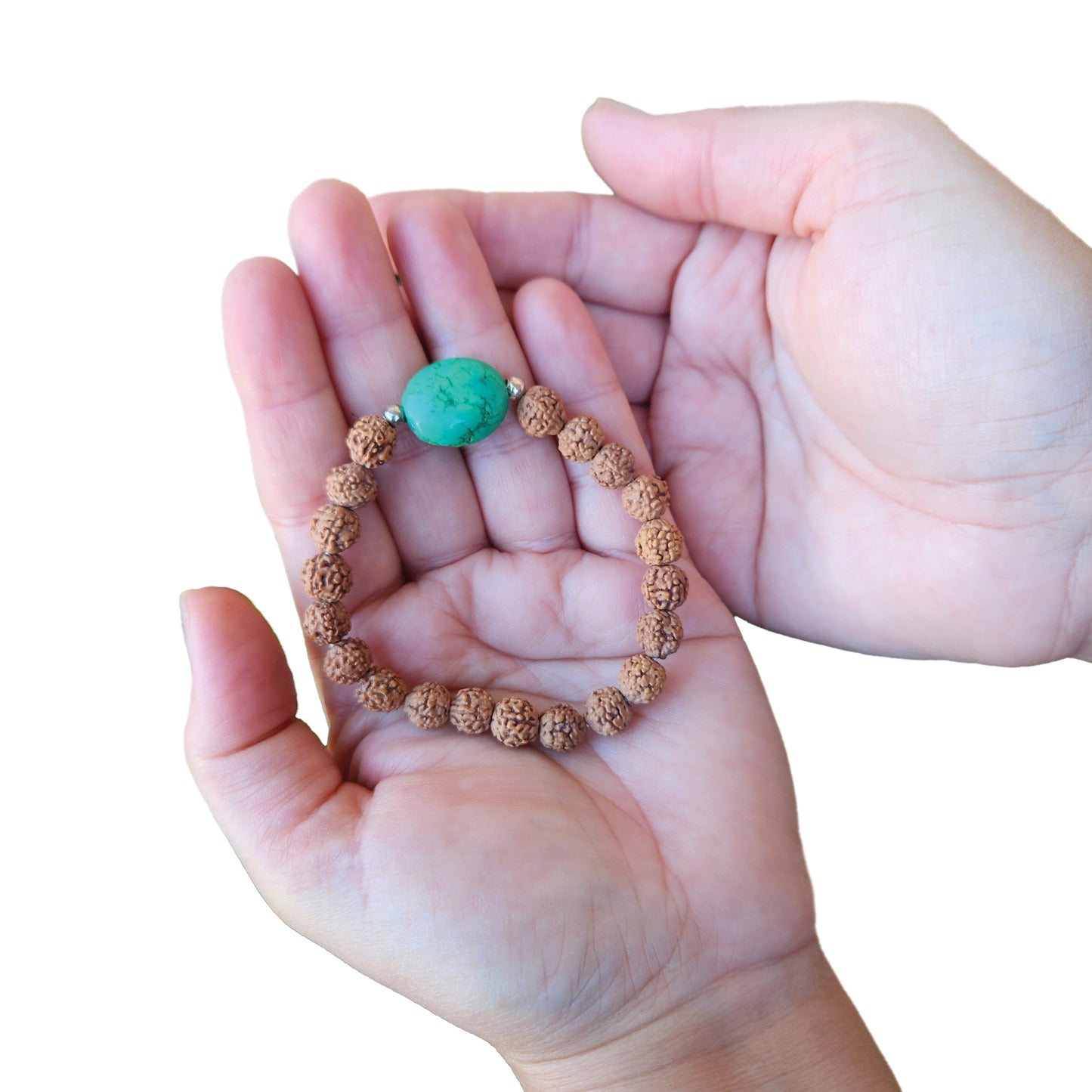 Rudraksha Turquoise Beaded Bracelet