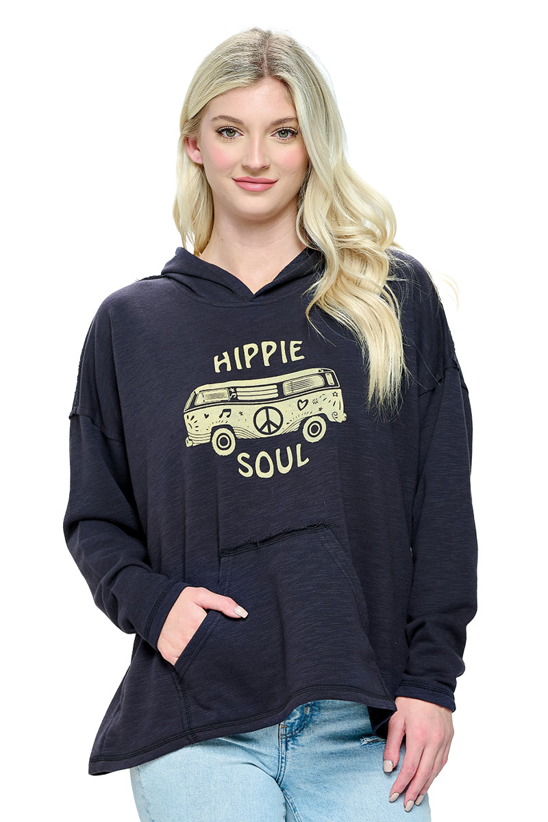 Black Hoodie Hippie Soul Van Life