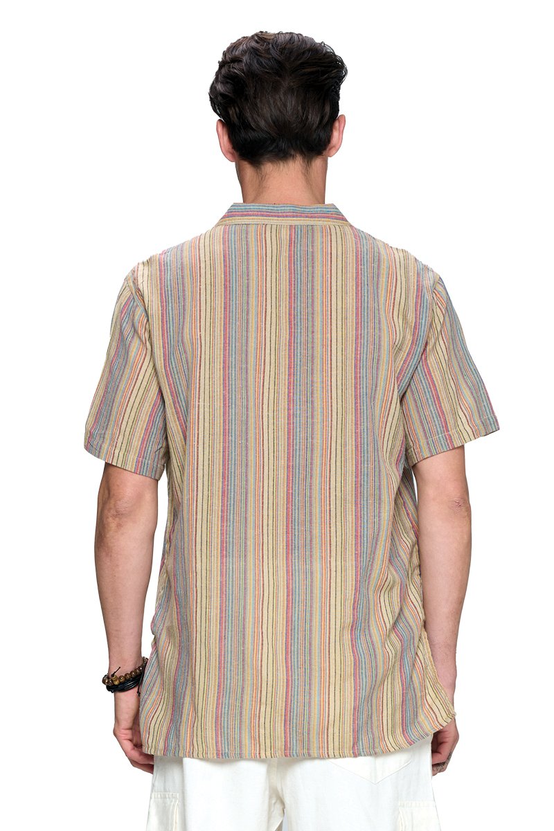 MUSTARD Men's Striped Kurta