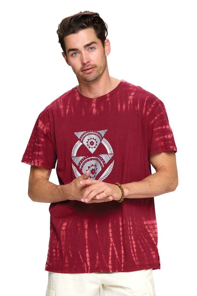 Men's Tie Dye Sacred Geometry T shirt