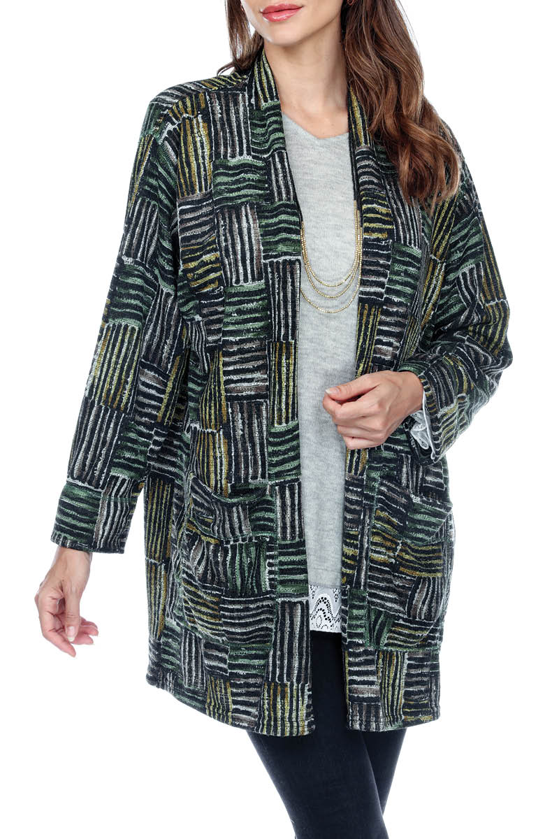 Cardigan Loose Fit Colorful Print