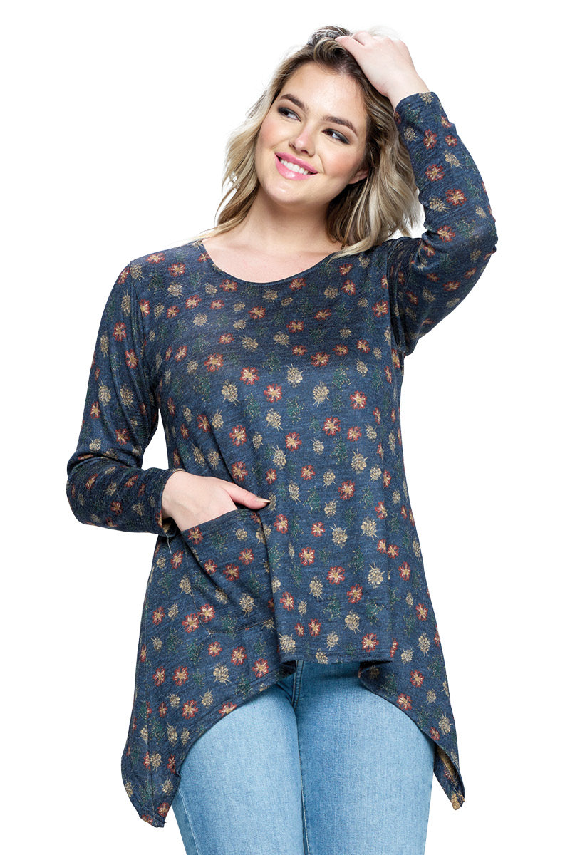 Top Floral Sharkbite Pocket