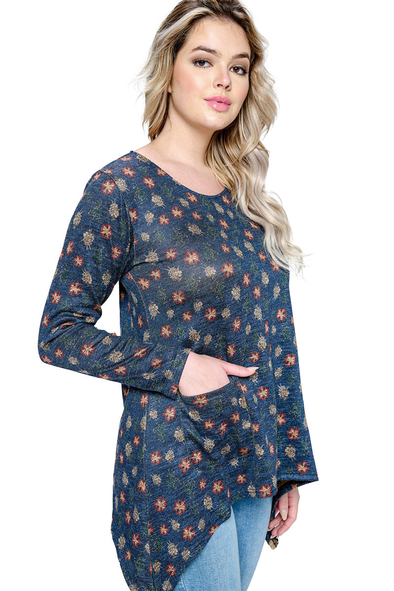 Top Floral Sharkbite Pocket
