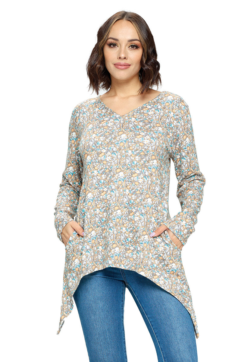 Top Floral Sharkbite Pockets