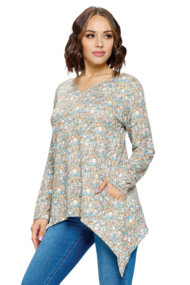 Top Floral Sharkbite Pockets