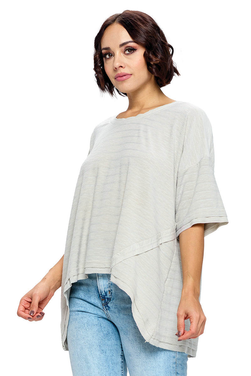 Top Textured Casual Oversized