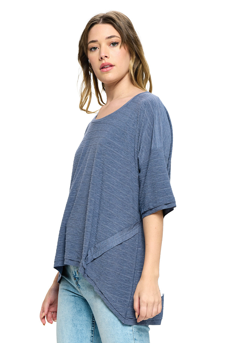 Top Textured Casual Oversized