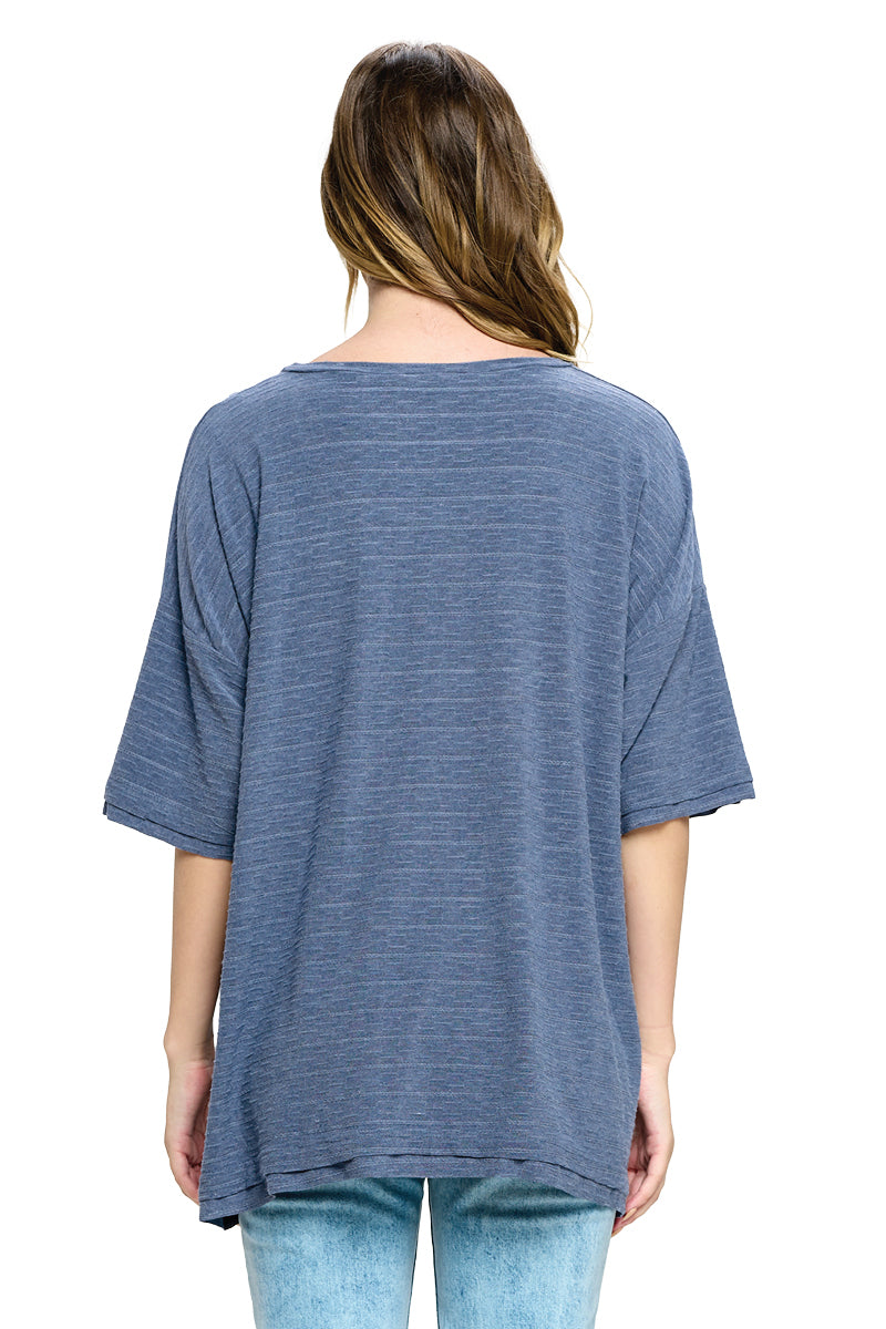 Top Textured Casual Oversized