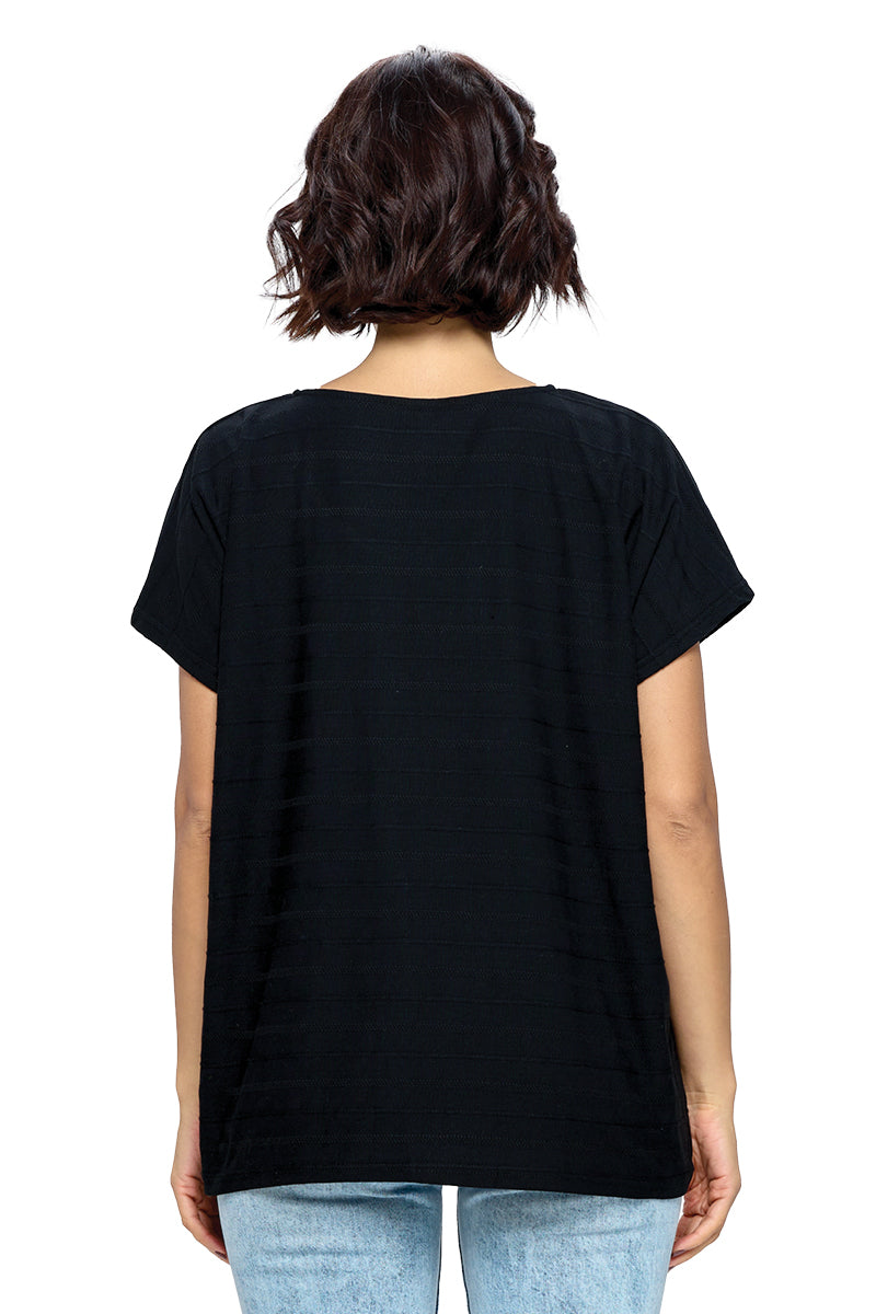 Top Casual Textured Oversize