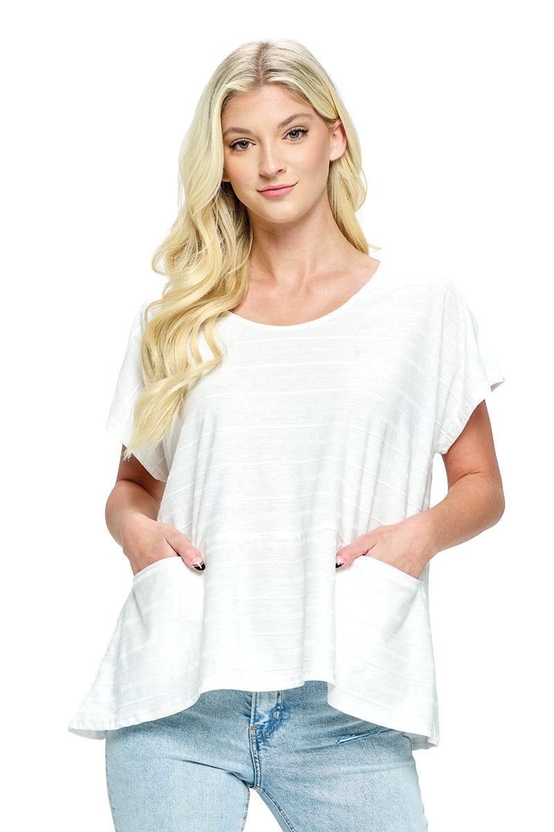Top Casual Textured Oversize