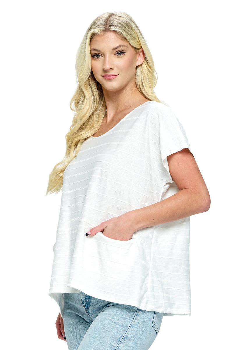Top Casual Textured Oversize