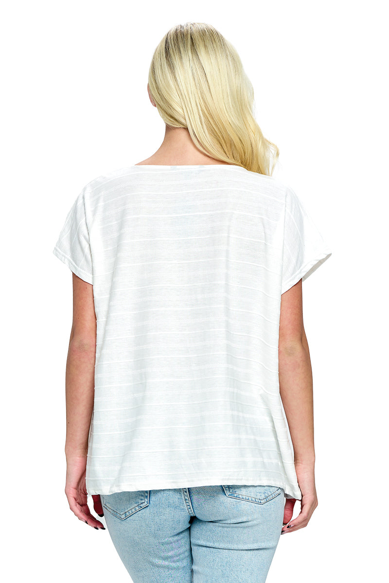 Top Casual Textured Oversize