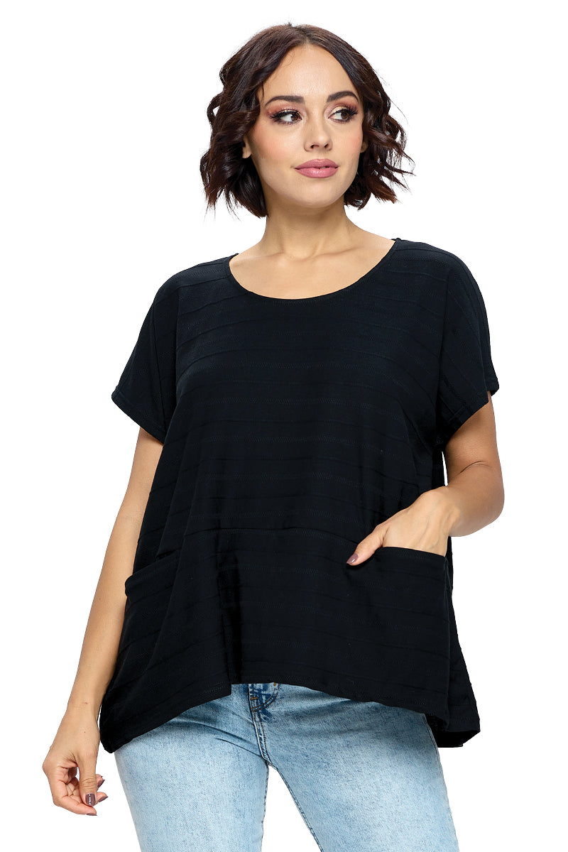 Top Casual Textured Oversize