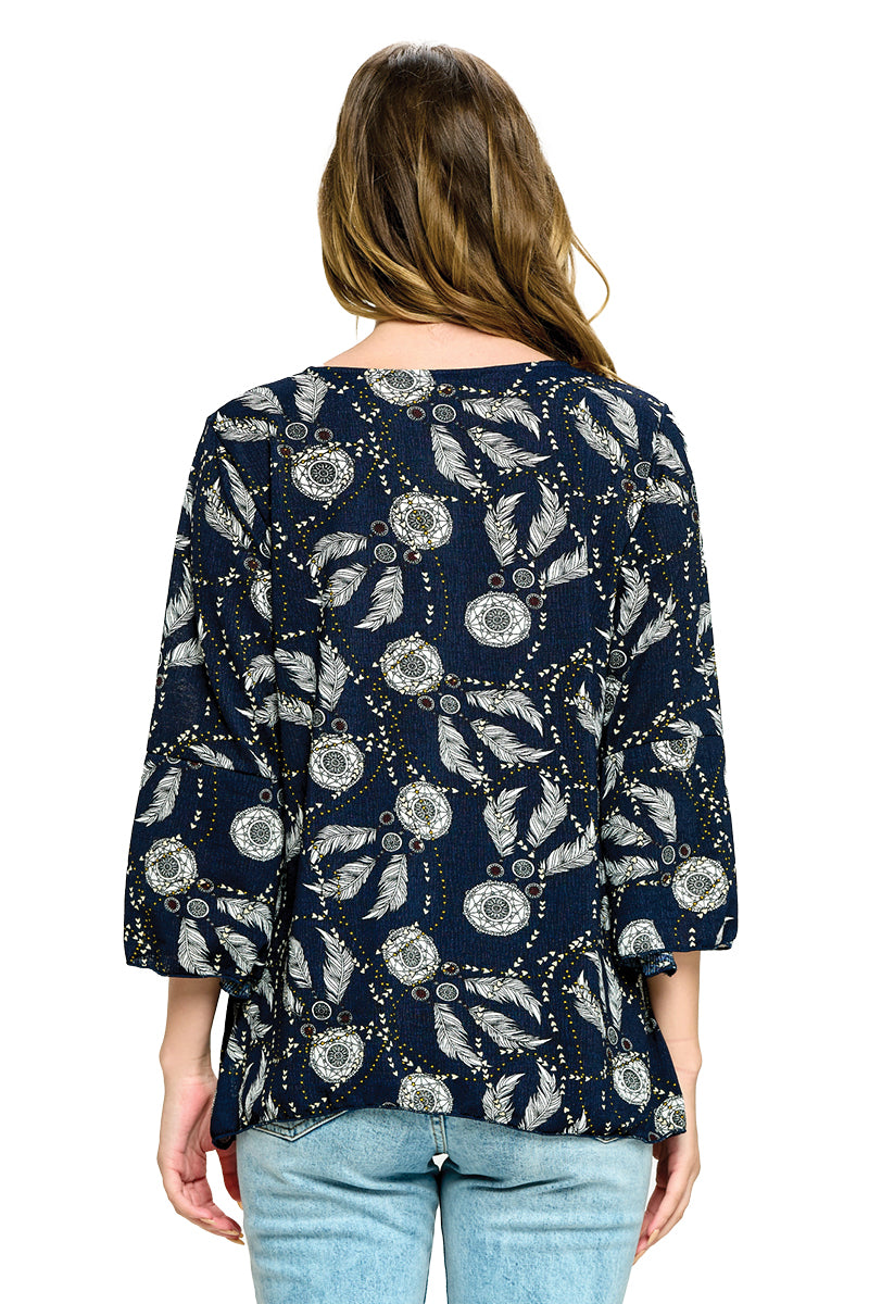 Blouse Flare Dream Catcher Print