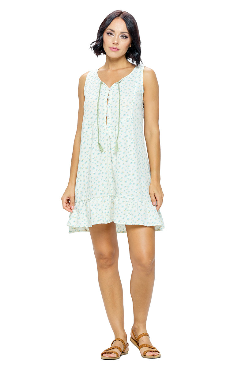 Floral Dress Ruffled Hem