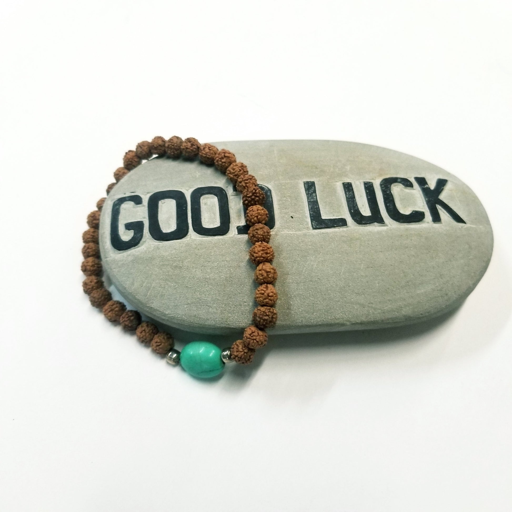 Bracelat | Accessories |  Mini Rudraksha Bead & Turquoise Bracelet