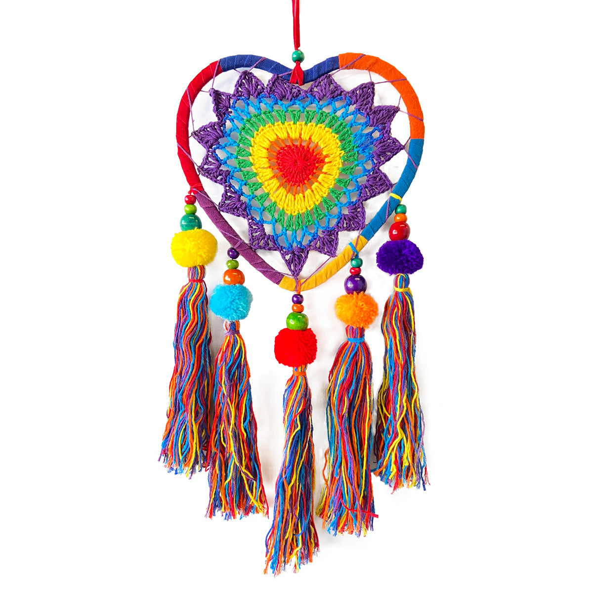 Dream Catcher Rainbow Heart