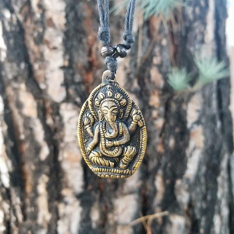 Accessories | Mala | Brass Ganesh Necklace Adjustable