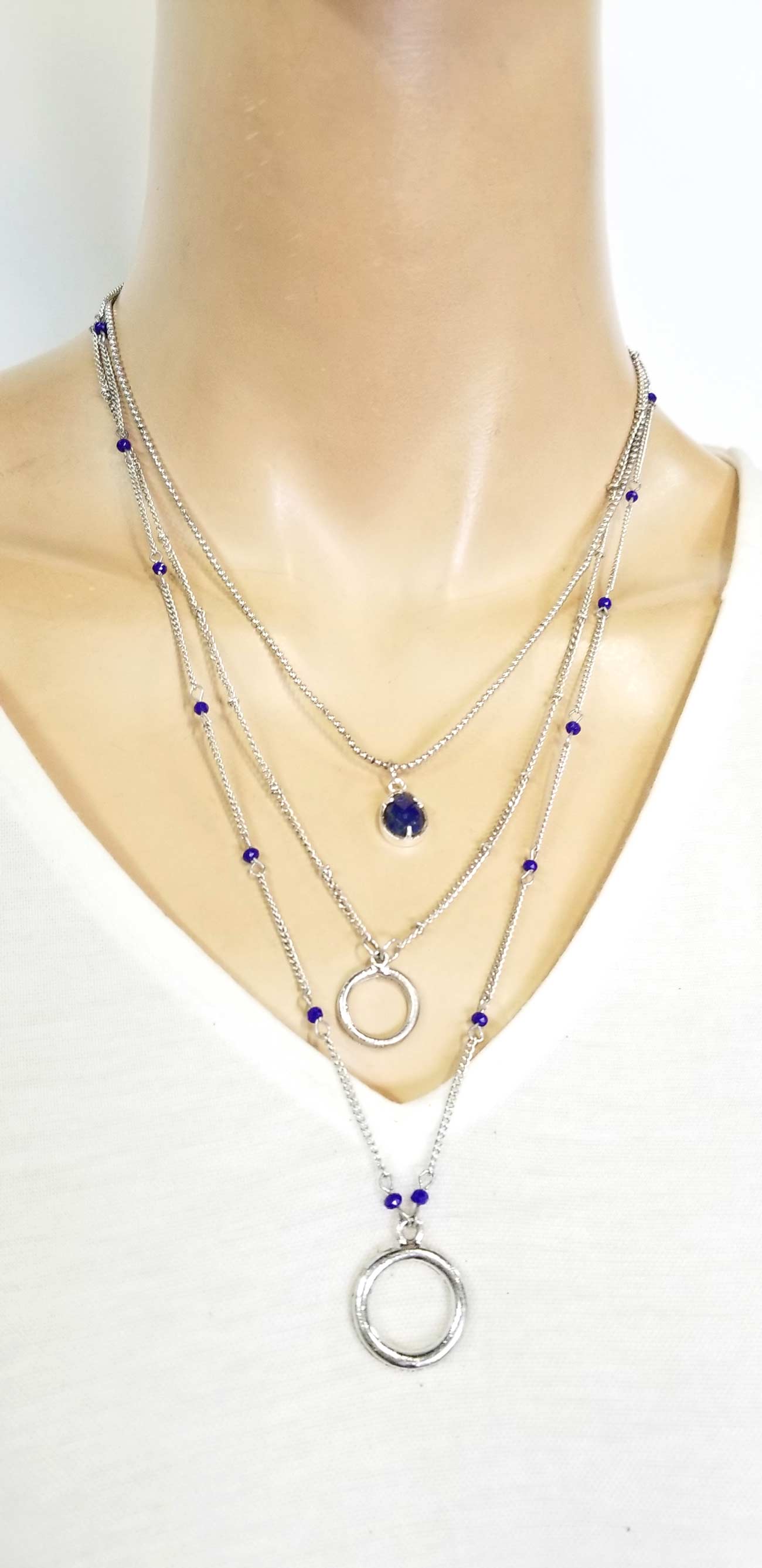 Accessories | Mala | Necklace Three Layer Lapis