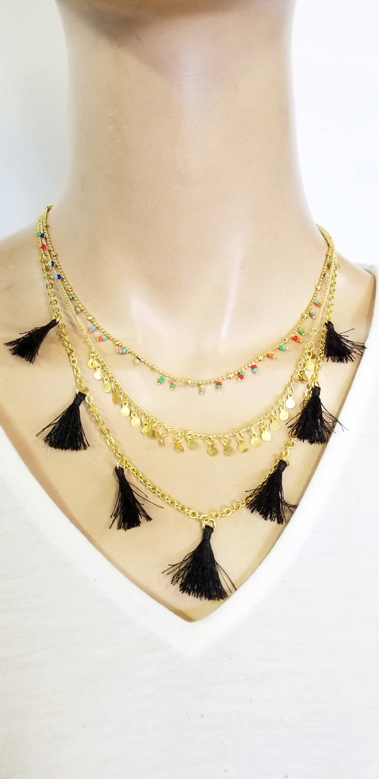 Accessories | Mala | Necklace Three Layers Tassels