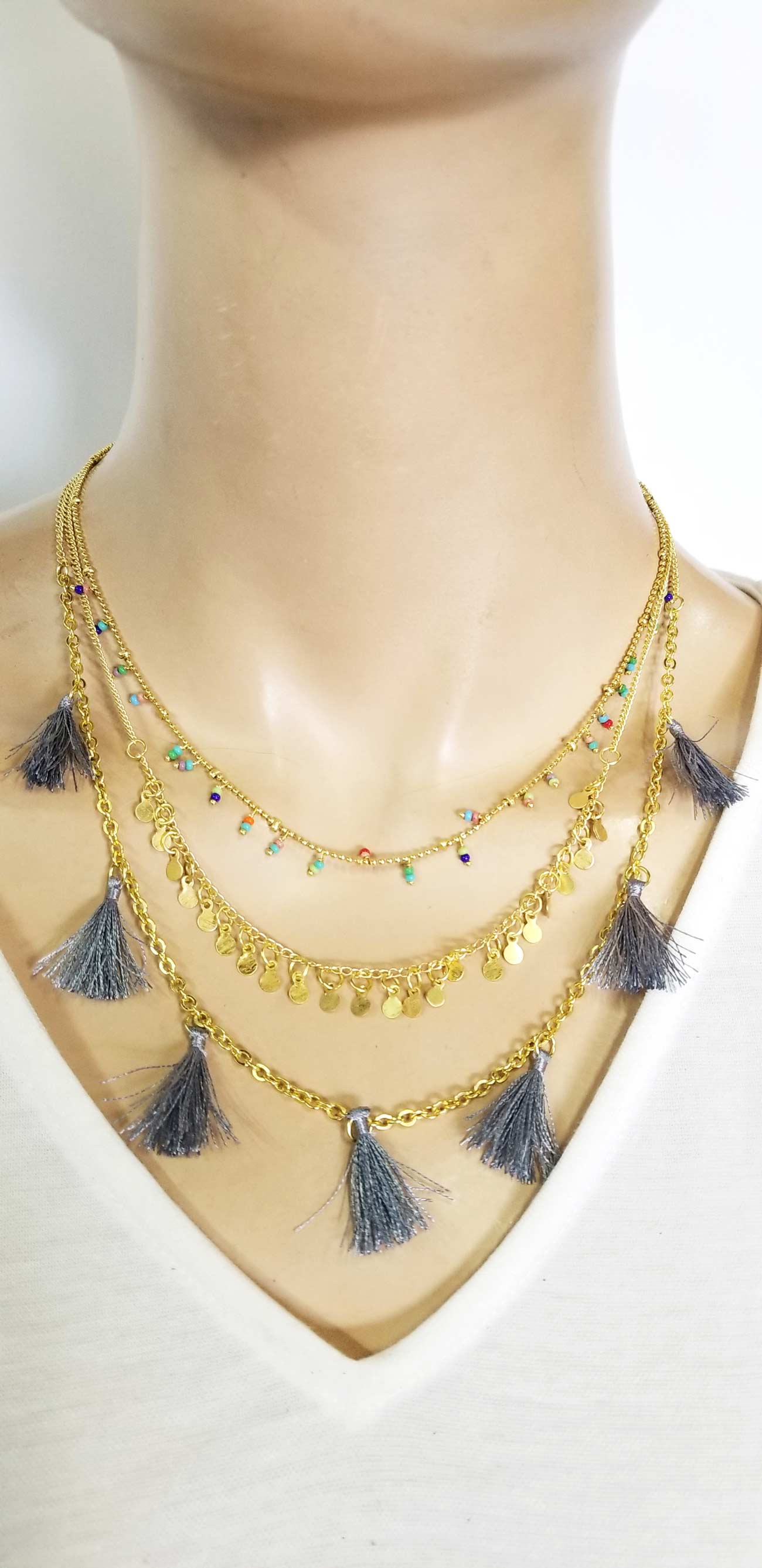 Accessories | Mala | Necklace Three Layers Tassels