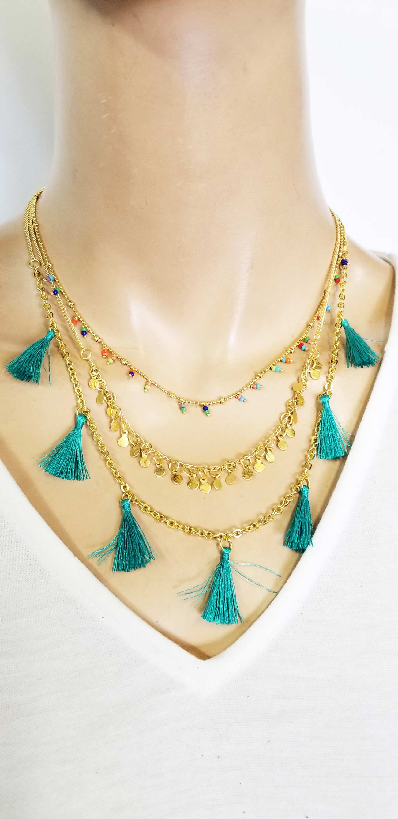 Accessories | Mala | Necklace Three Layers Tassels