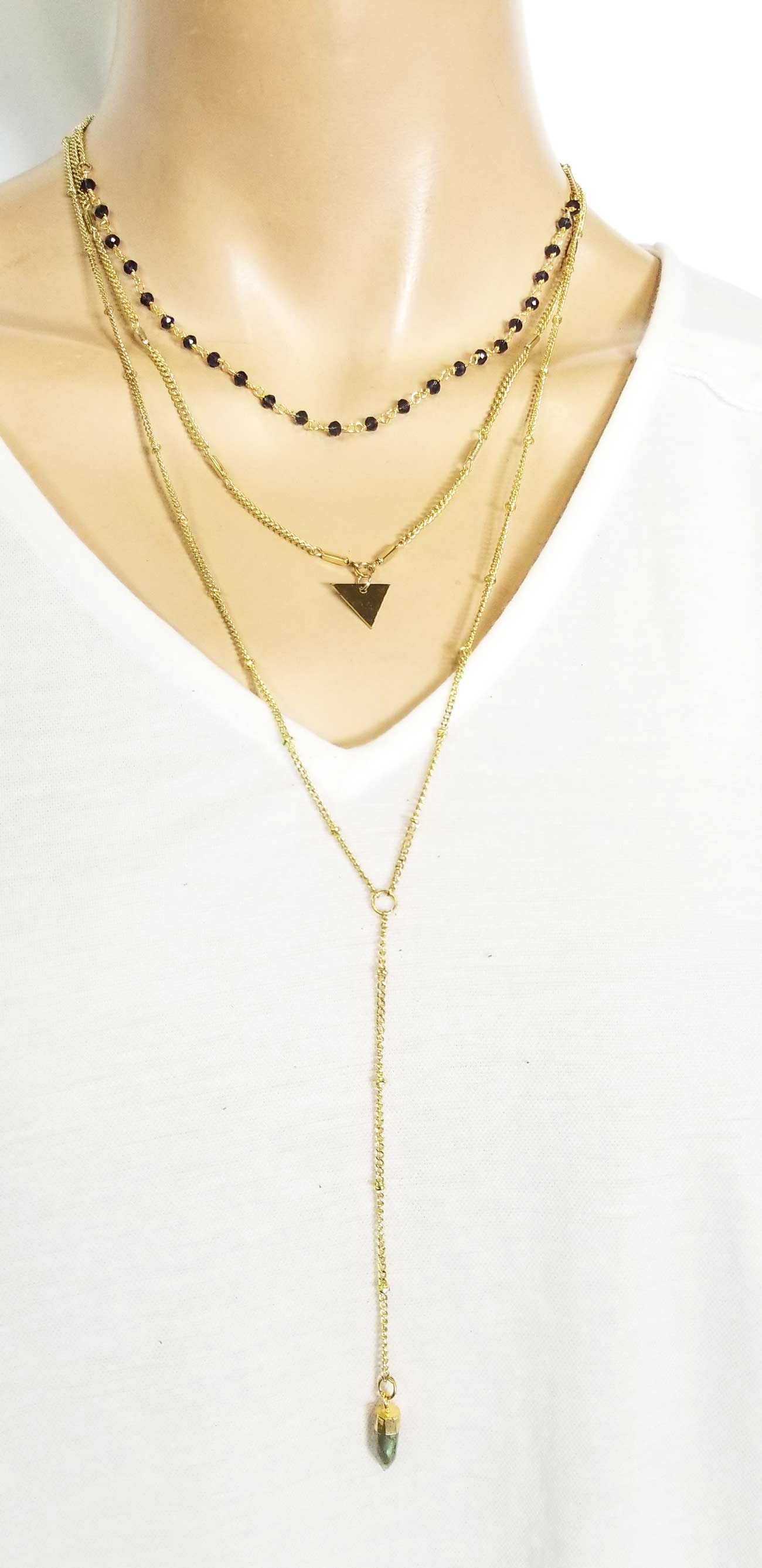 Accessories | Mala | Necklace Three Leyers Triangle