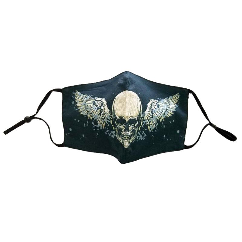 Face Mask Skull Wings Halloween Day of the Dead