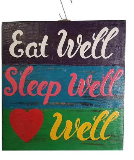 Home Decoration | Wall Hanging | Eat Well Sleep Well Love Well