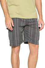 BLACK Striped Shorts With Pockets