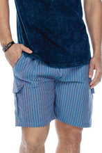 BLACK Striped Shorts With Pockets
