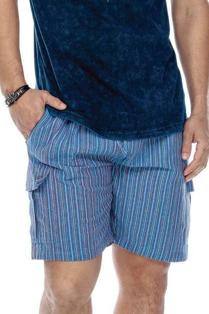 Striped Shorts With Pockets