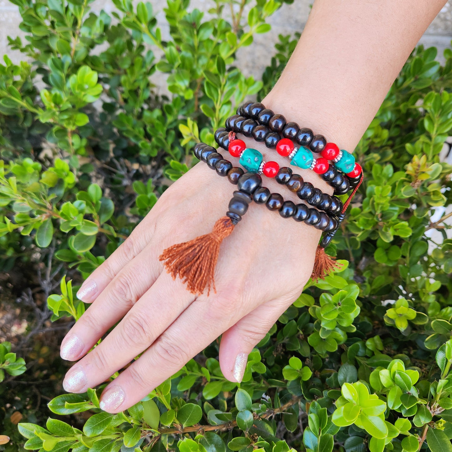 Bone Prayer Mala Beads With Counters