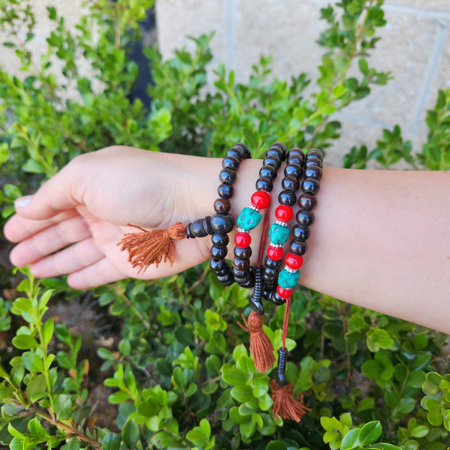 Bone Prayer Mala Beads With Counters