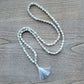Prayer Skull Mala Bead Necklace Tassel