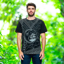 Men's T-Shirt Sacred Geometry Moon Mushrooms