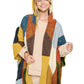 Wrap Hooded Multicolor Patchwork
