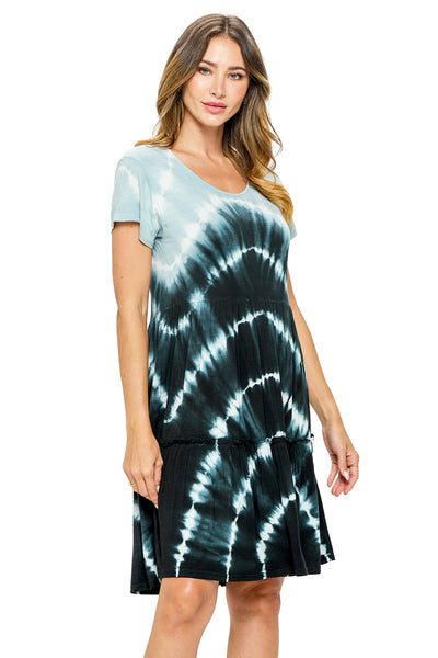 Midi Dress Ombre Tie Dye