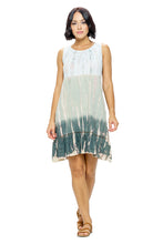 BEIGE Dress Tie Dye Textured Fabric