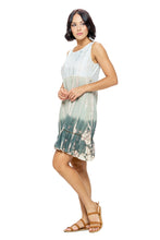 BEIGE Dress Tie Dye Textured Fabric
