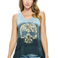 Tank Top Skull Print Ombre