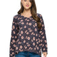 Top Soft Boho Floral Casual