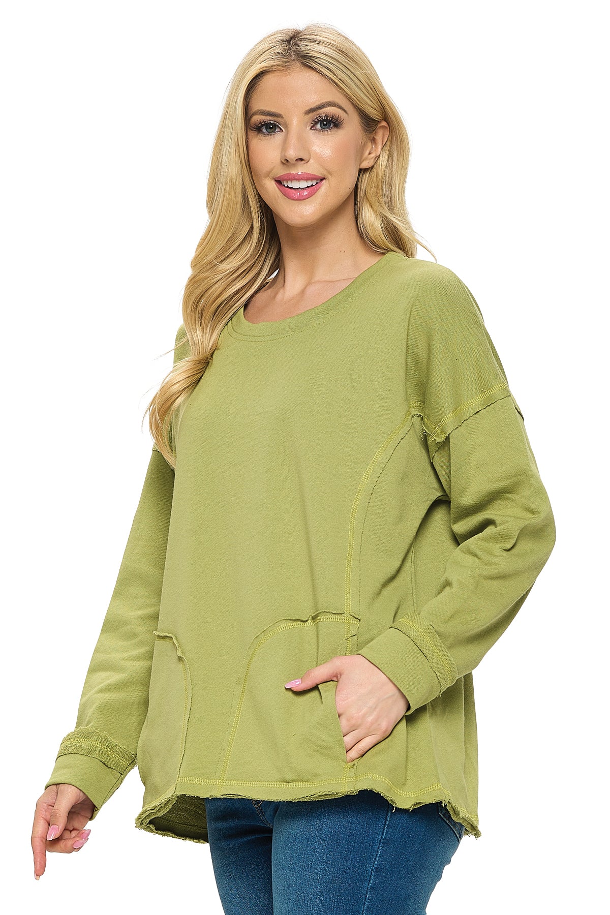 Pullover Casual Patchwork Pockets