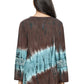 Tunic Top Boho Patchwork Tie Dye Burn out