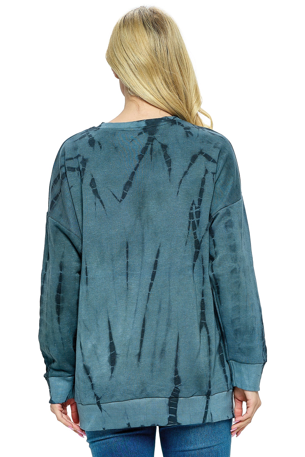 Pullover Top Boho Tie Dye Elephant Print