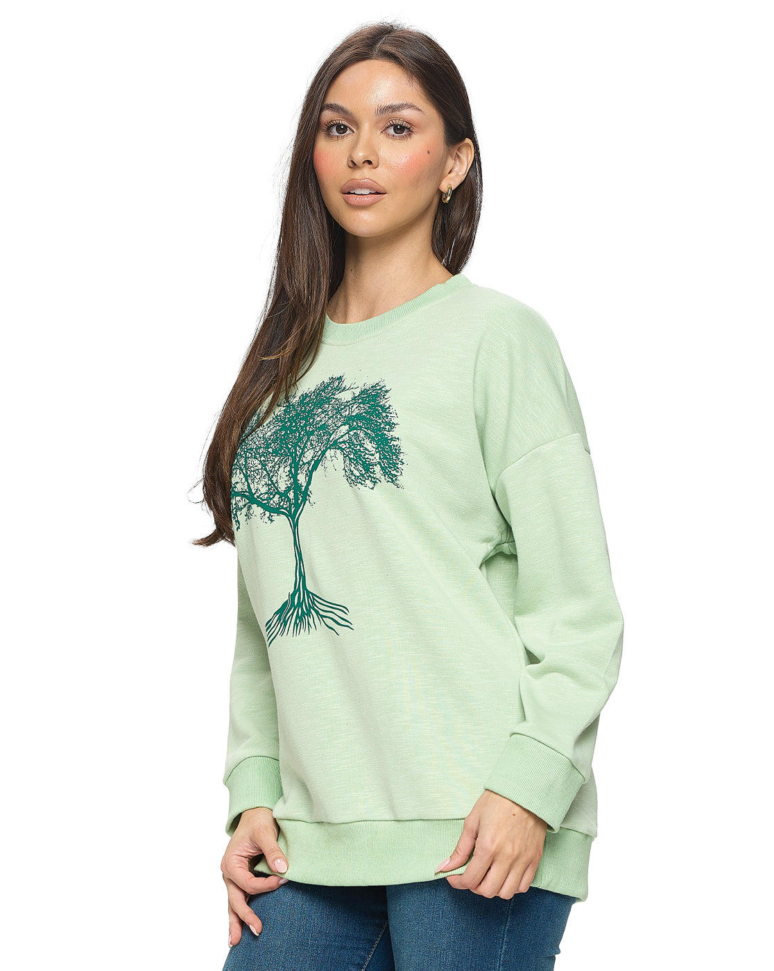 Pullover Tree of Life Print Boho Comfy