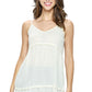 Top Waffle Knit Spaghetti Strap Tiered